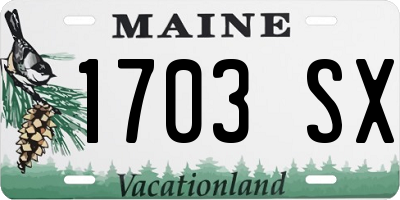 ME license plate 1703SX