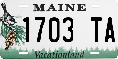 ME license plate 1703TA