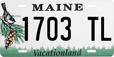 ME license plate 1703TL