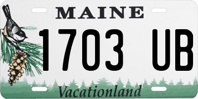 ME license plate 1703UB