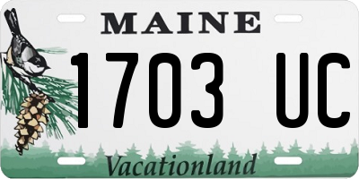 ME license plate 1703UC