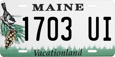 ME license plate 1703UI