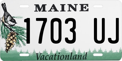 ME license plate 1703UJ