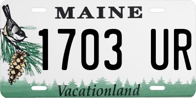ME license plate 1703UR