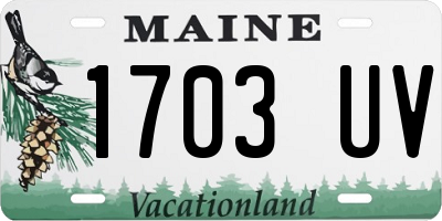 ME license plate 1703UV