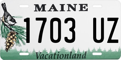 ME license plate 1703UZ