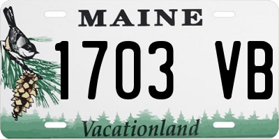 ME license plate 1703VB