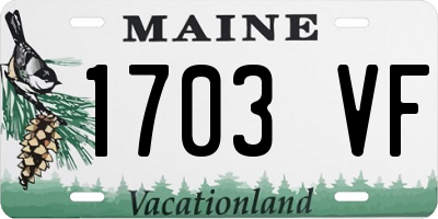 ME license plate 1703VF