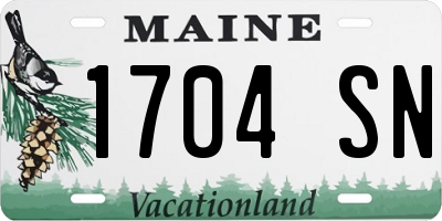 ME license plate 1704SN