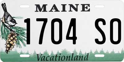 ME license plate 1704SO