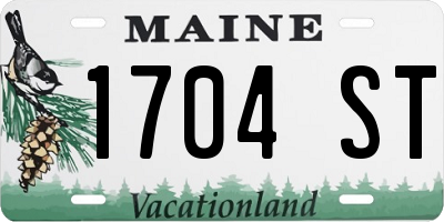 ME license plate 1704ST