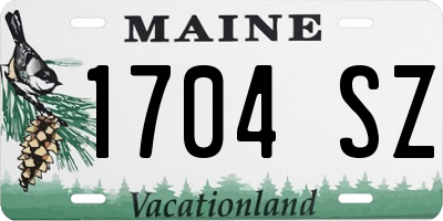 ME license plate 1704SZ