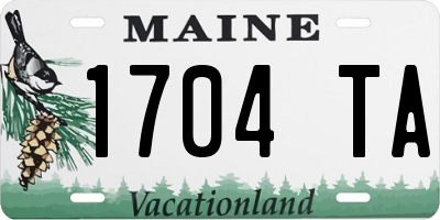 ME license plate 1704TA