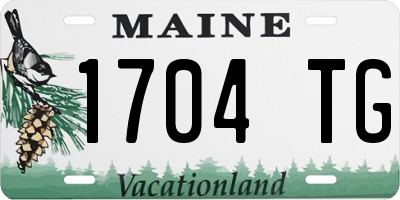 ME license plate 1704TG