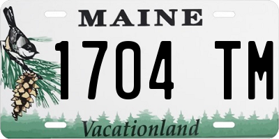 ME license plate 1704TM