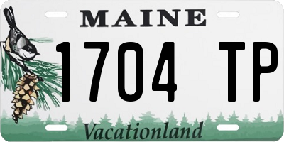 ME license plate 1704TP