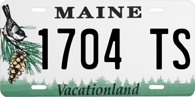 ME license plate 1704TS