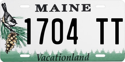 ME license plate 1704TT