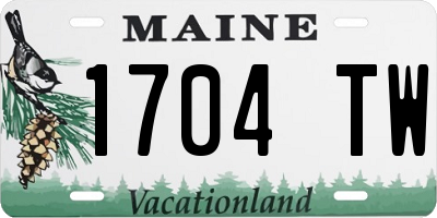 ME license plate 1704TW
