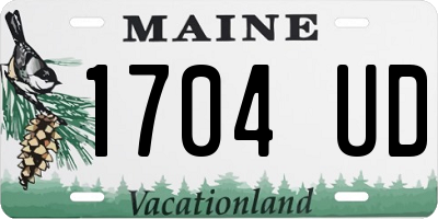 ME license plate 1704UD