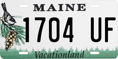 ME license plate 1704UF