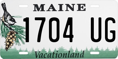 ME license plate 1704UG