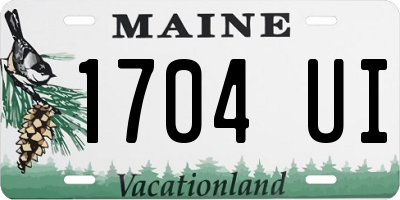 ME license plate 1704UI