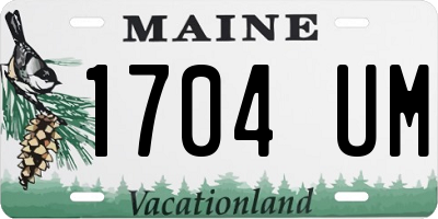 ME license plate 1704UM