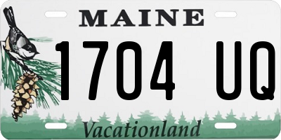 ME license plate 1704UQ