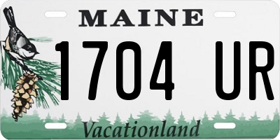 ME license plate 1704UR