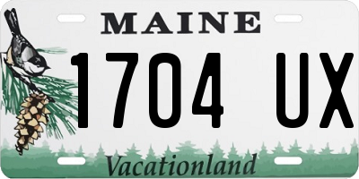 ME license plate 1704UX
