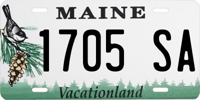 ME license plate 1705SA