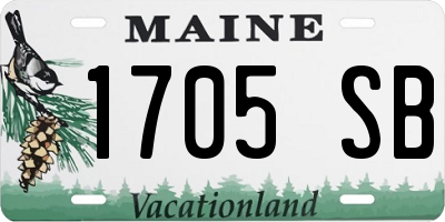 ME license plate 1705SB