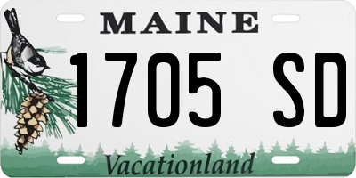 ME license plate 1705SD