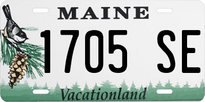 ME license plate 1705SE