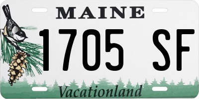 ME license plate 1705SF