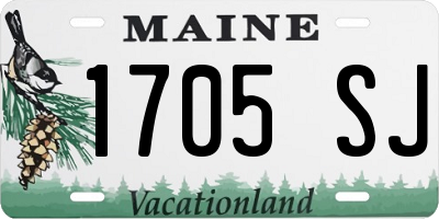 ME license plate 1705SJ