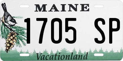 ME license plate 1705SP