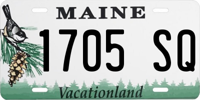 ME license plate 1705SQ