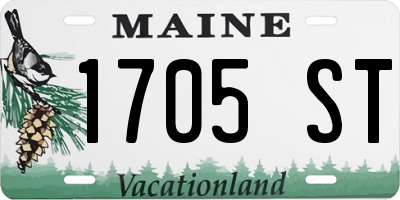 ME license plate 1705ST