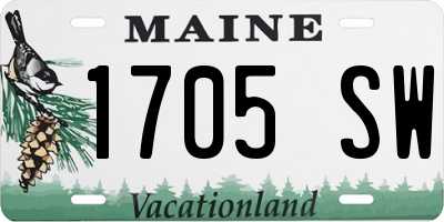 ME license plate 1705SW