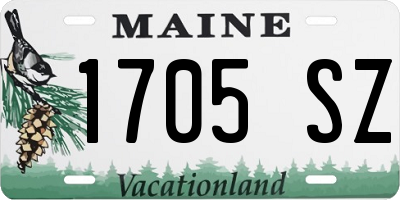 ME license plate 1705SZ