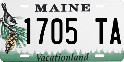 ME license plate 1705TA