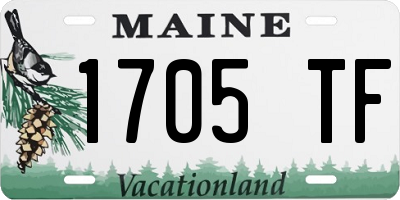 ME license plate 1705TF