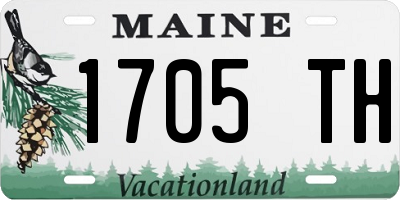 ME license plate 1705TH