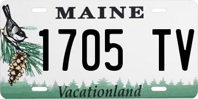 ME license plate 1705TV