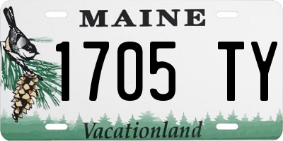 ME license plate 1705TY
