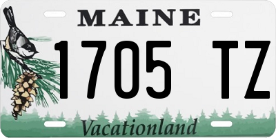 ME license plate 1705TZ