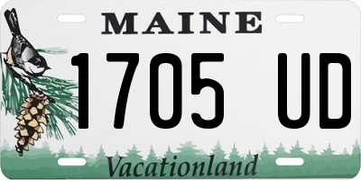 ME license plate 1705UD