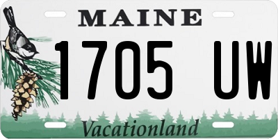 ME license plate 1705UW